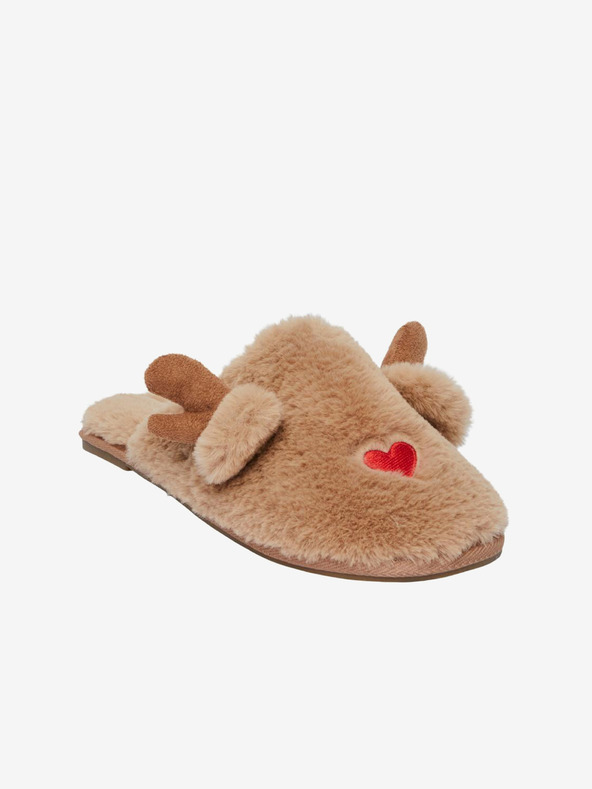 Pieces Futte Slippers Brown