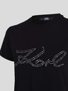 Karl Lagerfeld Rhinestone Logo T-shirt