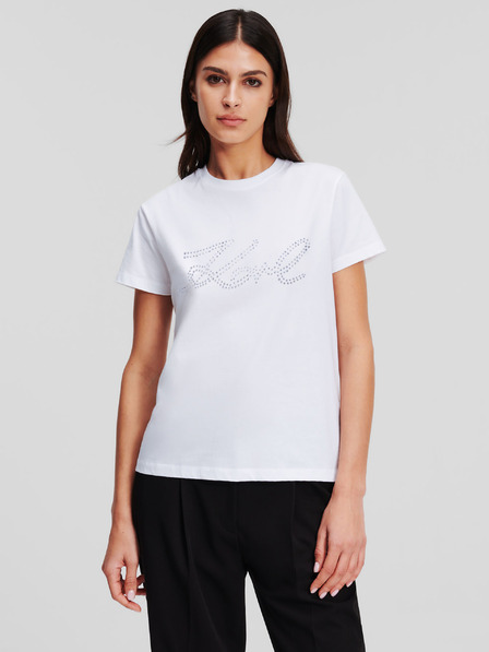 Karl Lagerfeld Rhinestone Logo T-shirt