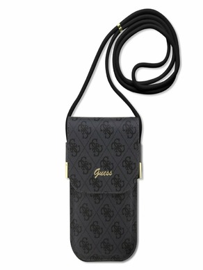 Guess PU 4G Metal Logo Script Black Phone case