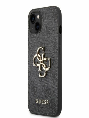 Guess PU 4G Metal Logo iPhone 14 Plus Grey Phone case