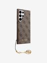 Guess 4G Charm Zadní Kryt pro Samsung Galaxy S23 Ultra Brown Phone case