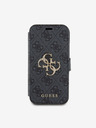 Guess PU Leather 4G Metal Logo Book iPhone 15 Grey Case