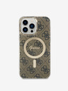 Guess IML 4G MagSafe Zadní Kryt pro iPhone 14 Pro Max Brown Phone case