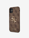 Guess PU 4G Metal Logo Zadní Kryt pro iPhone 11 Brown Phone case