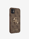 Guess PU 4G Metal Logo Zadní Kryt pro iPhone 11 Brown Phone case