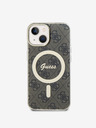 Guess IML 4G MagSafe Zadní Kryt pro iPhone 15 Brown Phone case