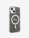 Guess IML 4G MagSafe Zadní Kryt pro iPhone 15 Brown Phone case