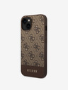 Guess PU 4G Stripe Zadní Kryt pro iPhone 14 Brown Phone case