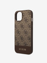 Guess PU 4G Stripe Zadní Kryt pro iPhone 14 Brown Phone case