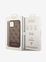 Guess PU 4G Stripe Zadní Kryt pro iPhone 14 Brown Phone case