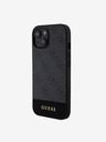 Guess PU 4G Stripe MagSafe Zadní Kryt pro iPhone 15 Black Phone case