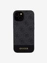 Guess PU 4G Stripe MagSafe Zadní Kryt pro iPhone 15 Black Phone case