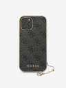 Guess 4G Charm Zadní Kryt pro iPhone 12/12 Pro 6.1 Grey Phone case