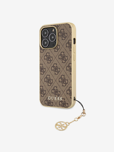 Guess 4G Charm Zadní Kryt pro iPhone 13 Pro Brown Phone case