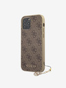 Guess 4G Charm Zadní Kryt pro iPhone 12/12 Pro 6.1 Brown Phone case