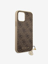 Guess 4G Charm Zadní Kryt pro iPhone 12/12 Pro 6.1 Brown Phone case