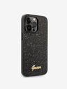 Guess PC/TPU Glitter Flakes Metal Logo Zadní Kryt pro iPhone 14 Pro Black Phone case