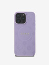 Guess Saffiano Peony Stamp MagSafe Zadní Kryt pro iPhone 16 Pro Max Purple Phone case