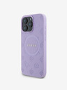 Guess Saffiano Peony Stamp MagSafe Zadní Kryt pro iPhone 16 Pro Max Purple Phone case