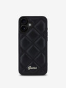 Guess PU Leather Quilted Zadní Kryt pro iPhone 16 Plus Black Phone case