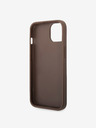 Guess PU 4G Metal Logo Zadní Kryt pro iPhone 14 Brown Phone case