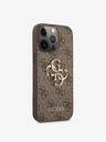 Guess PU 4G Metal Logo Zadní Kryt pro iPhone 13 Pro Max Brown Phone case