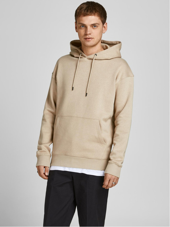 Jack & Jones Μπεζ ανδρικό Jack & Jones Star Hoodie