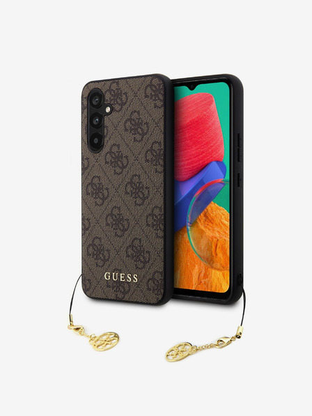 Guess 4G Charm Zadní Kryt pro Samsung Galaxy S23 FE Brown Phone case