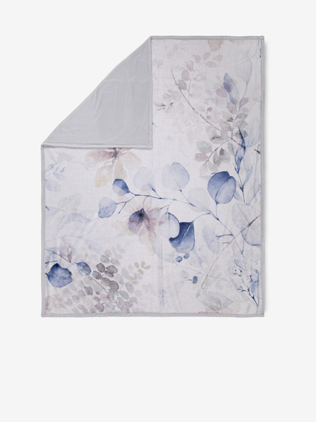 Descanso Λευκό λουλουδάτο καρό Descanso 130 x 160 cm