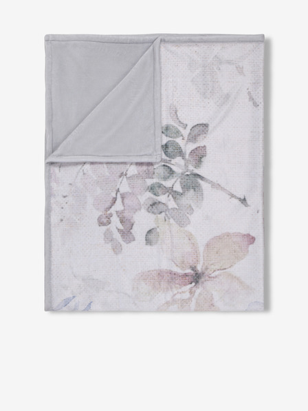 Descanso Λευκό λουλουδάτο καρό Descanso 130 x 160 cm