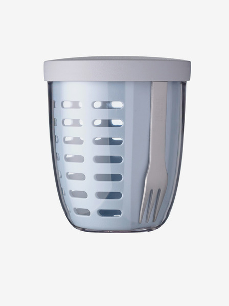 Mepal Ανοιχτό μπλε κουτί σνακ με δίχτυ Mepal Ellipse (600 ml)
