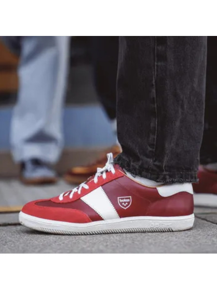 BOTAS *** Γυναικεία δερμάτινα αθλητικά παπούτσια / sneakers κόκκινα Botas Iconic