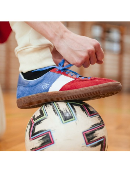 BOTAS *** Γυναικεία δερμάτινα αθλητικά παπούτσια / sneakers μπλε-λευκά-κόκκινα Botas Spider Tricolor