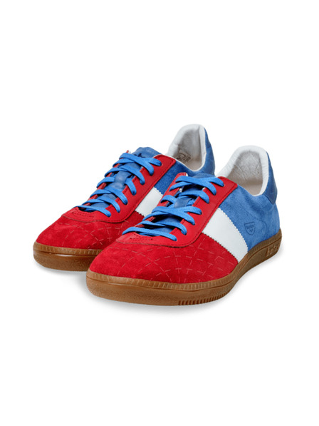 BOTAS *** Γυναικεία δερμάτινα αθλητικά παπούτσια / sneakers μπλε-λευκά-κόκκινα Botas Spider Tricolor