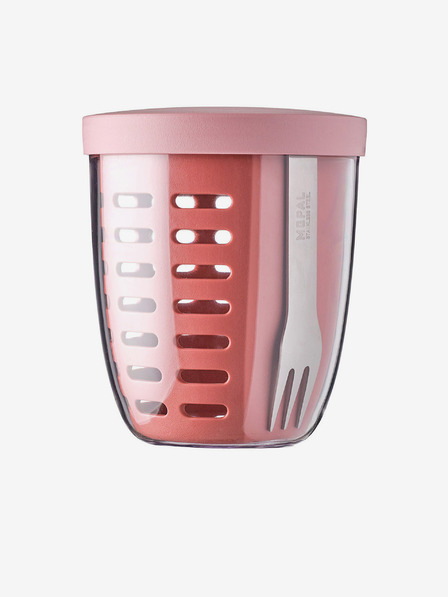 Mepal Ροζ κουτί σνακ με σουρωτήρι Mepal Ellipse 600 ml