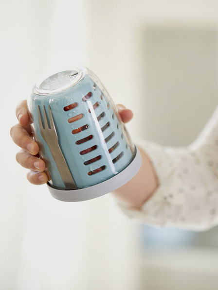 Mepal Ροζ κουτί σνακ με σουρωτήρι Mepal Ellipse 600 ml